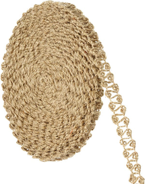 10 Yards 0.5 inch Burlap Ribbon Natural Jute Burlap Lace Craft Ribbon Rustic Ribbon Rolls for DIY Sewing Crafts Gift Wrapping Home Decor Wreath