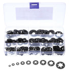 360pcs Internal Tooth Lock Washers Set M2 M2.5 M3 M4 M5 M6 M8 M10 M12 Locking Washers, 65Mn Steel Push Nuts