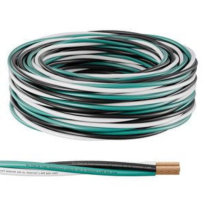 LinkMejor 12 Gauge THHN/THWN Cavo di Rame, 3-Colore Pre-Torsolato, 25 FT