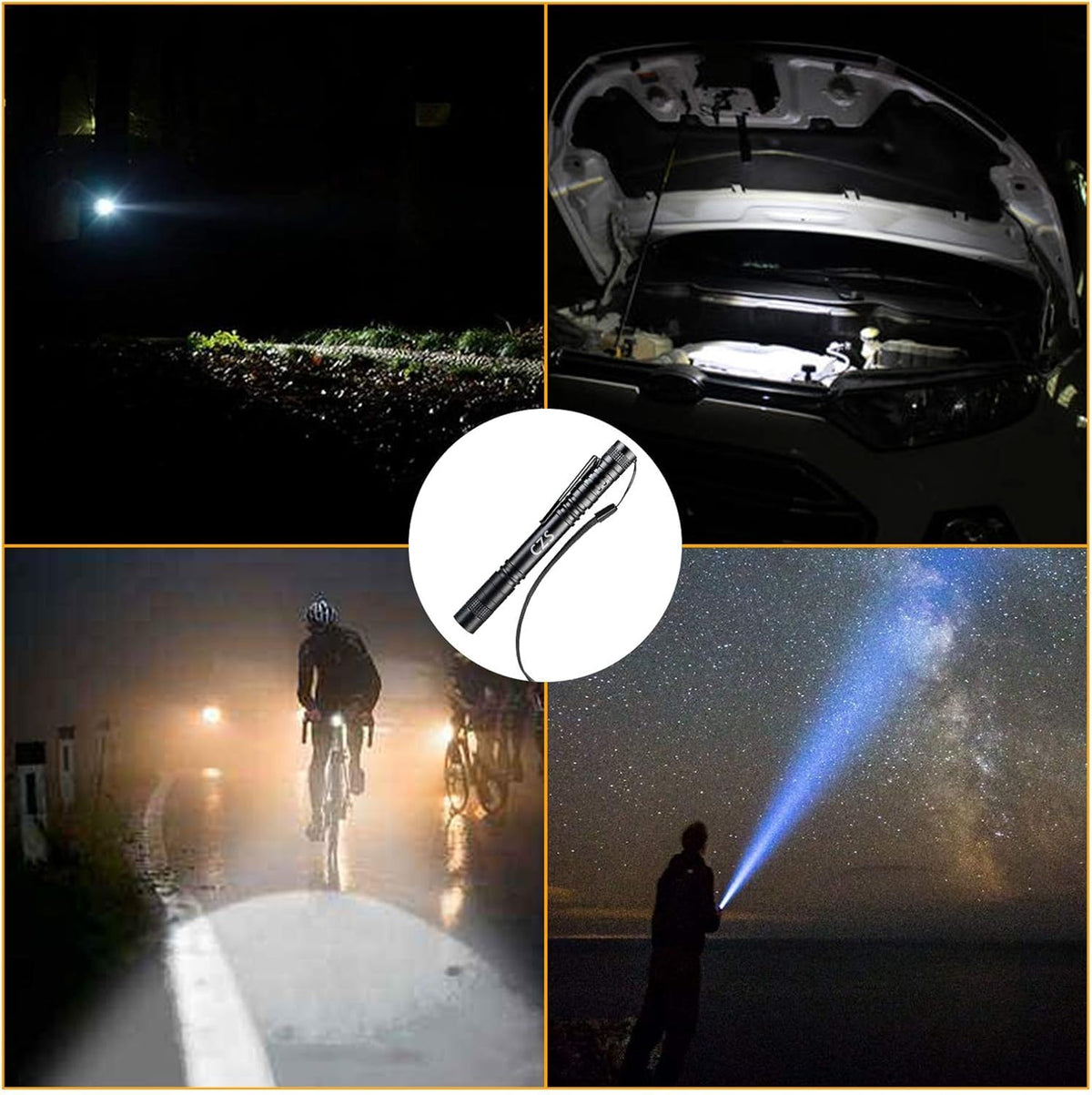 LinkMejor Flashlight, 2 Pack Pen Light, Small Flashlights High Lumens