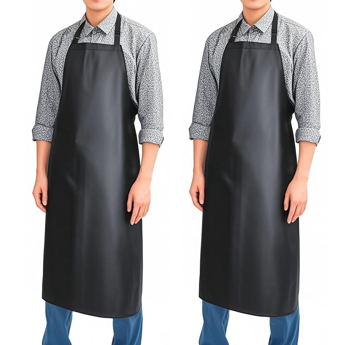 LinkMejor 2-Pack 40in Vinil de Ruber Babador para Cozinha e Laboratório