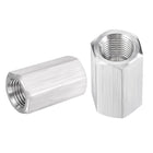 304 Stainless Steel Pipe Fitting Reducer Adapter 1/8NPT Female x 1/8NPT Female for Water Oil Air Pressure Gauge Temp Sensor, 2pcs