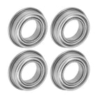 MF148ZZ Flanged Ball Bearing 8x14x4mm Double Shielded Chrome Steel Flange Bearings, 4pcs