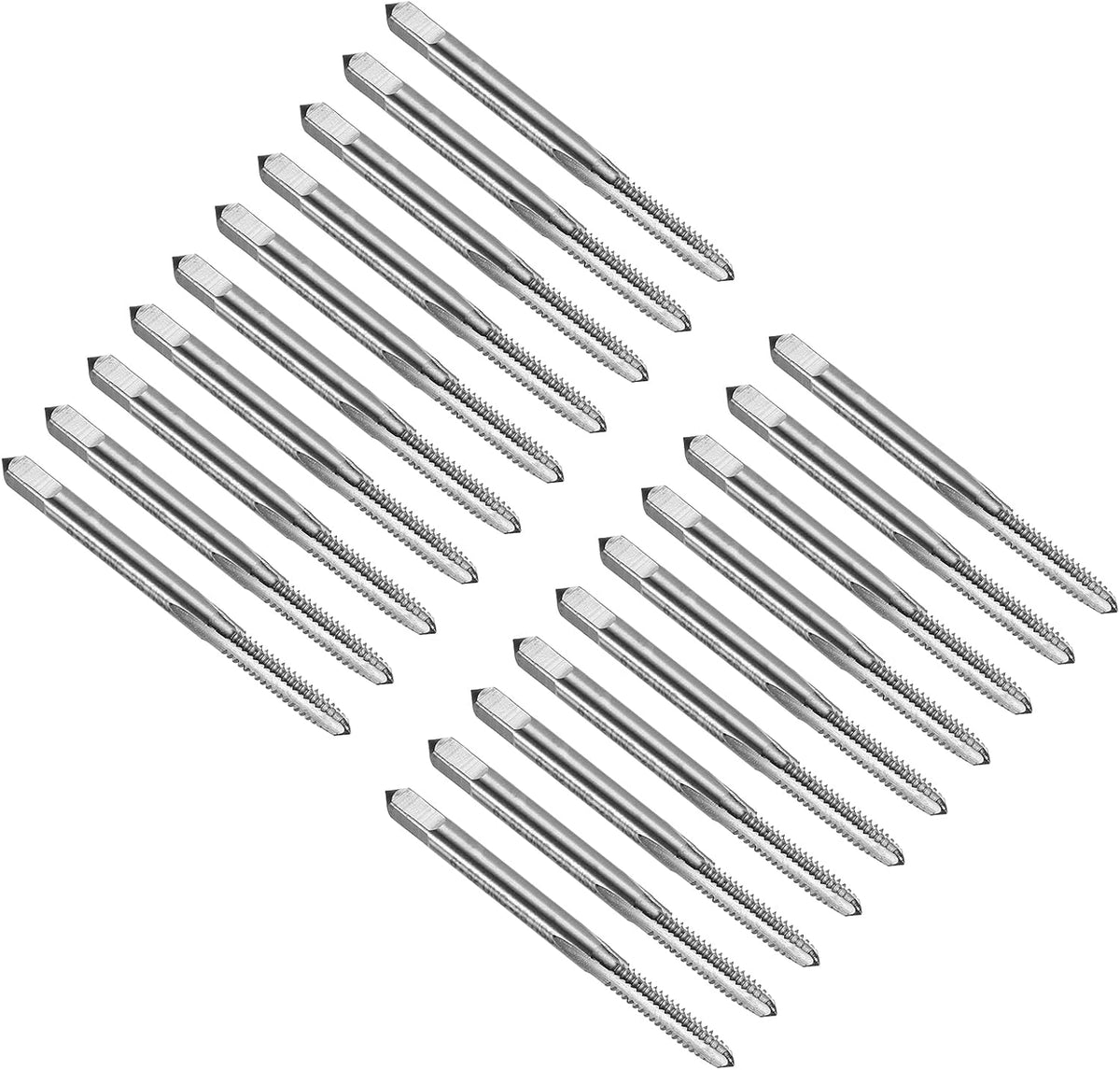 20pcs Straight Flute Thread Tap, 6-32 UNC Screw Threading Tapping Tool Thread Milling Machine Taps, High-Speed Steel 6542 (HSS 6542)