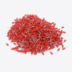 E0508 Wire Crimp Insulated Ferrule Pin Cord Terminal AWG22 with 1000 Piece, Red