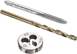 Tap dan Die serta Bit Pemecah, M4 x 0.7 Gigi Kiri Pemecah Pindah dan Die Bulat, Bit Pemecah Kencang Besi Austenit 3.3mm