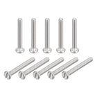 304 Stainless Steel Machine Screws, 10pcs M1.6x12mm Slotted Drive Pan Head Screw Bolts