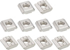 T Nuts, 30pcs - Nickel Plated Carbon Steel T Slot Bolts, 3030 Series M8 Hammer Head Fastener, Sliding T Nuts for Aluminum Extrusion Profile (Silver)