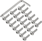 M8x25mm Torx Security Machine Screw, 20pcs Pan Head Screws Inside Column, with T40 L-Type Wrench, 304 Stainless Steel Fasteners Bolts