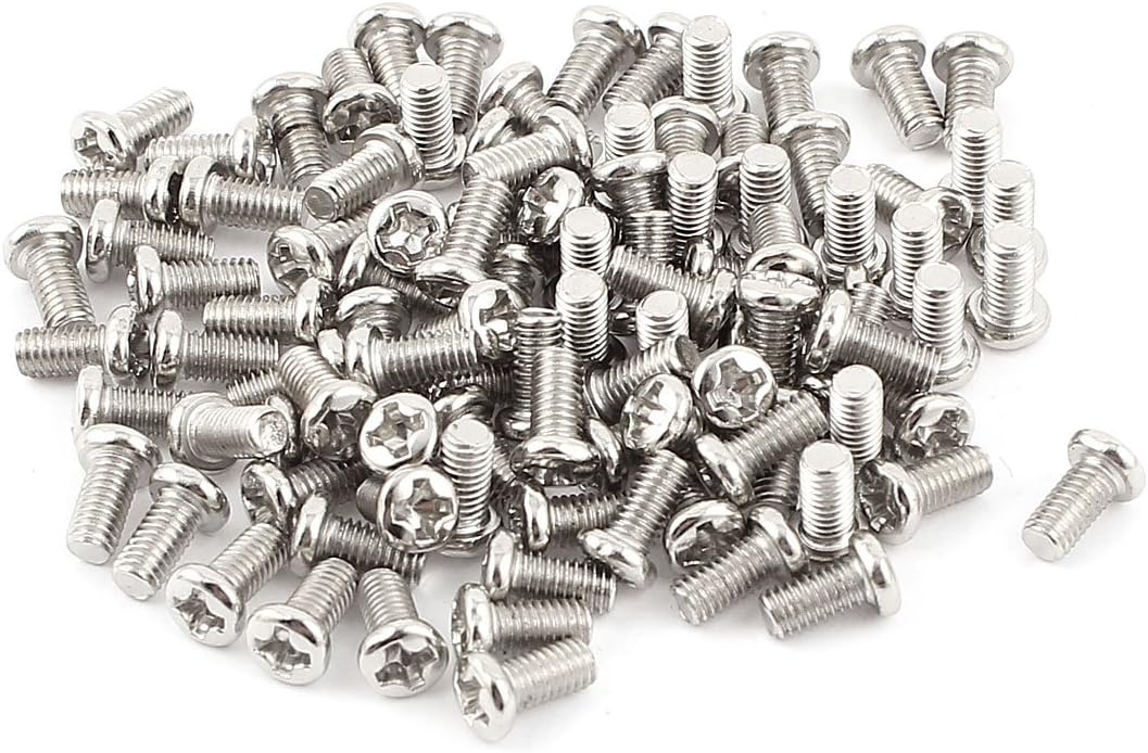 100pcs M3x6mm Recessed Crosshead Cross Head Threaded Screw Fasten Bolt