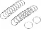 LinkMejor 20mm 30mm O Ring Buckle Welded for Hardware Craft DIY Silver Tone Total 20pcs