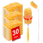 360° Heavy Duty Duster Refill Kit, 1Extended Handle 1Short Handle 30Refills