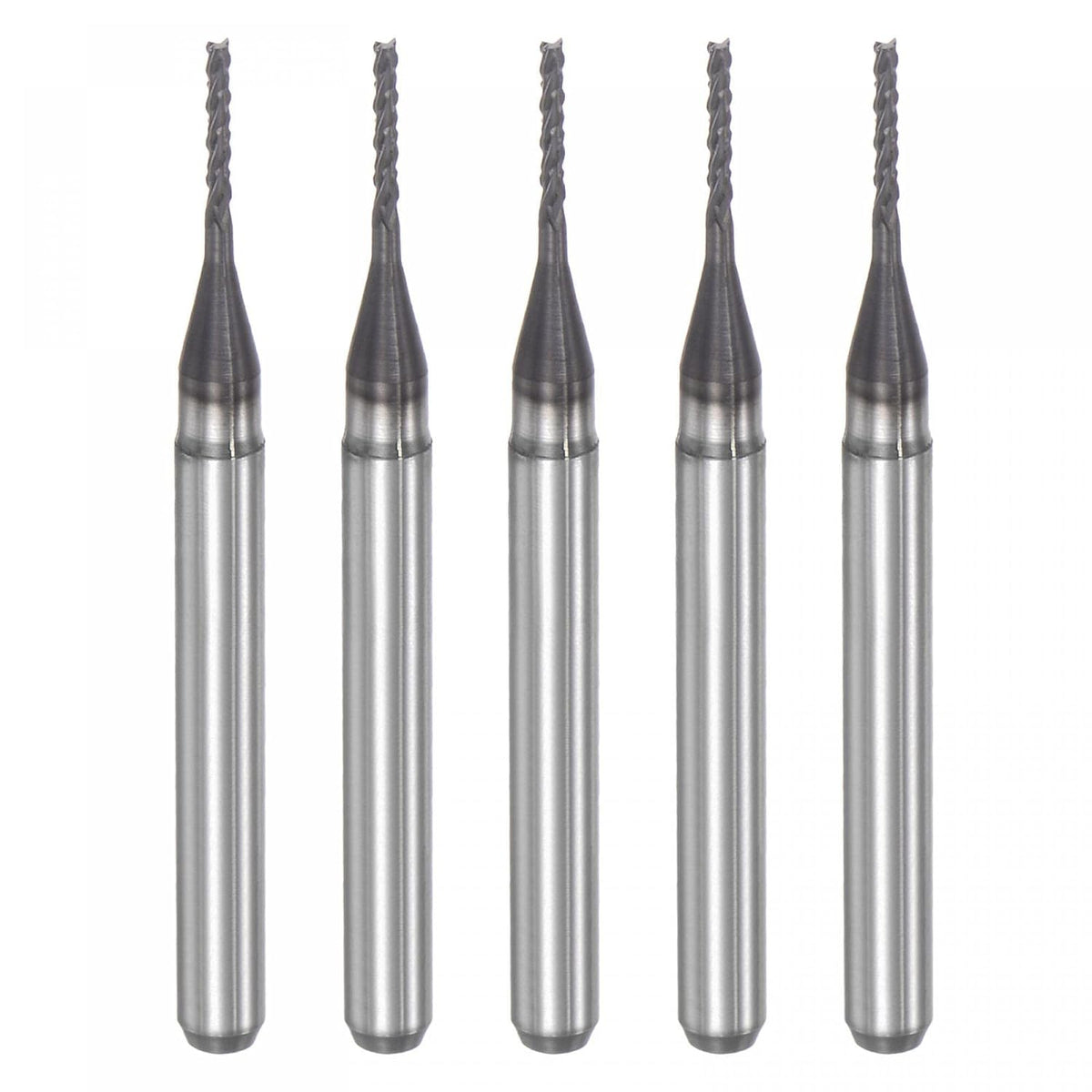 End Mill CNC Router Bits, 0.9mm x 6mm 1/8" Shank Diamond Film Coated Carbide Engraving Bit Milling Cutter Right Hand for PCB Plastic Fiber Wood 5pcs