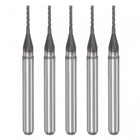 End Mill CNC Router Bits, 0.9mm x 6mm 1/8" Shank Diamond Film Coated Carbide Engraving Bit Milling Cutter Right Hand for PCB Plastic Fiber Wood 5pcs