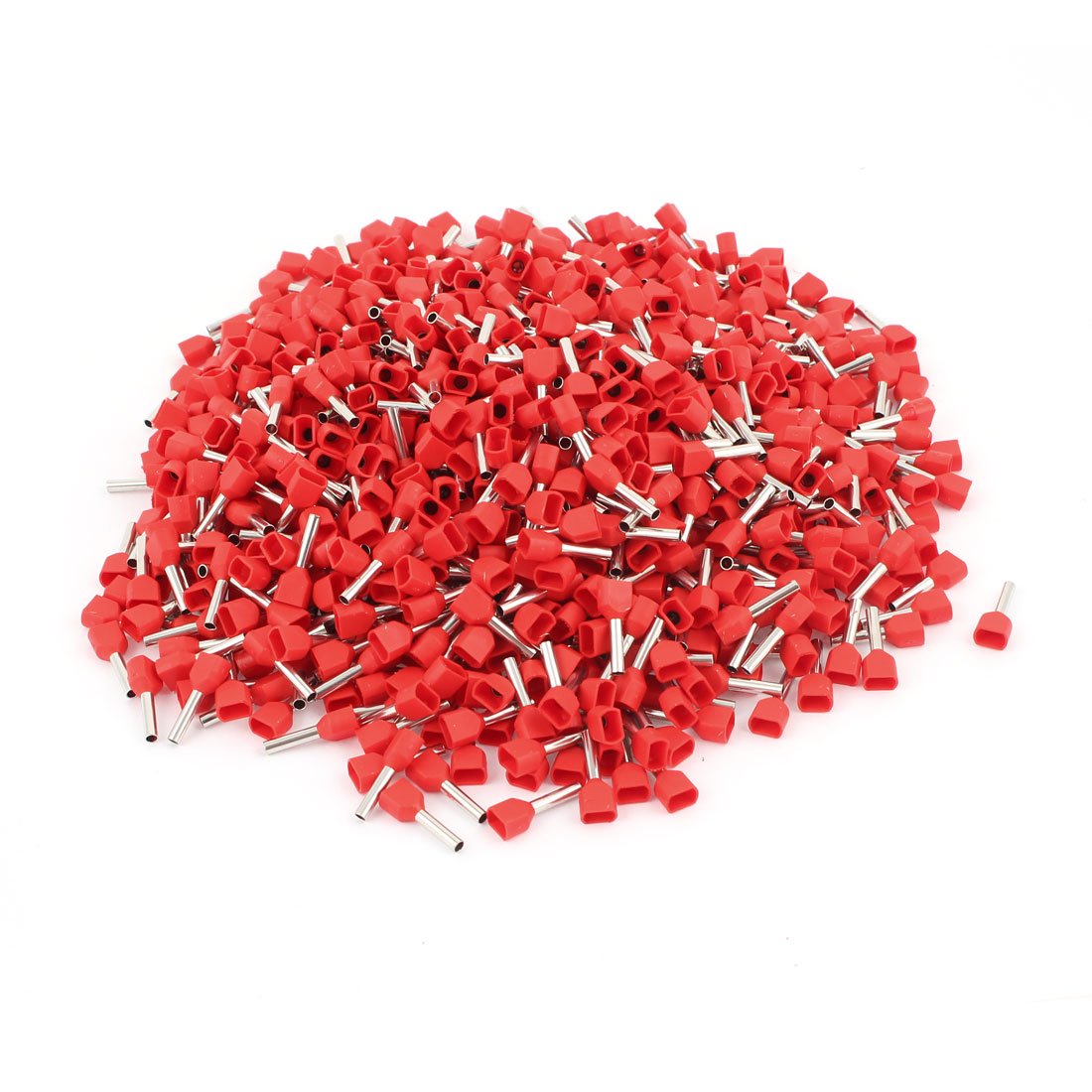 1000pcs TE1010 Dual Wire Insulated Ferrule Terminal for 2x18 AWG Line