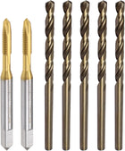 M4 x 0.7 Spiral Point Tap and 3.5mm Drill Bit Set, Metric M35 Cobalt High Speed Steel Machine Screw Thread Threading Tool 7pcs