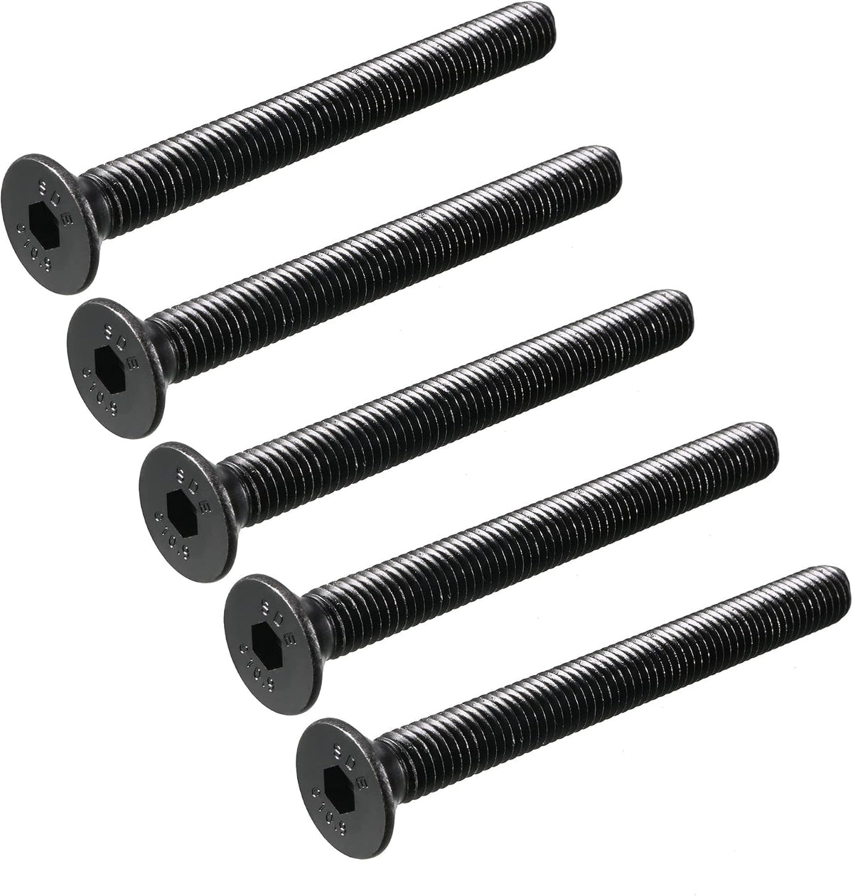 M8x80mm 10.9 Carbon Steel Countersunk Head Hex Socket Screw 8pcs