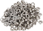 100pcs 4.5mm Iron Eyelet Grommets Silver Tone w Washers for Clothes Leather
