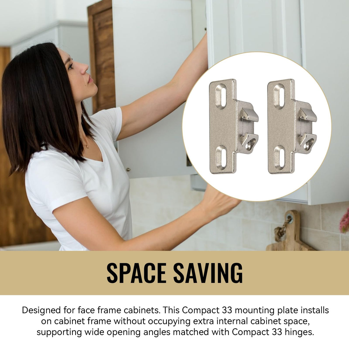 Blachę montażową zawiasu do Blum 1 3/8" Overlay Compact 33