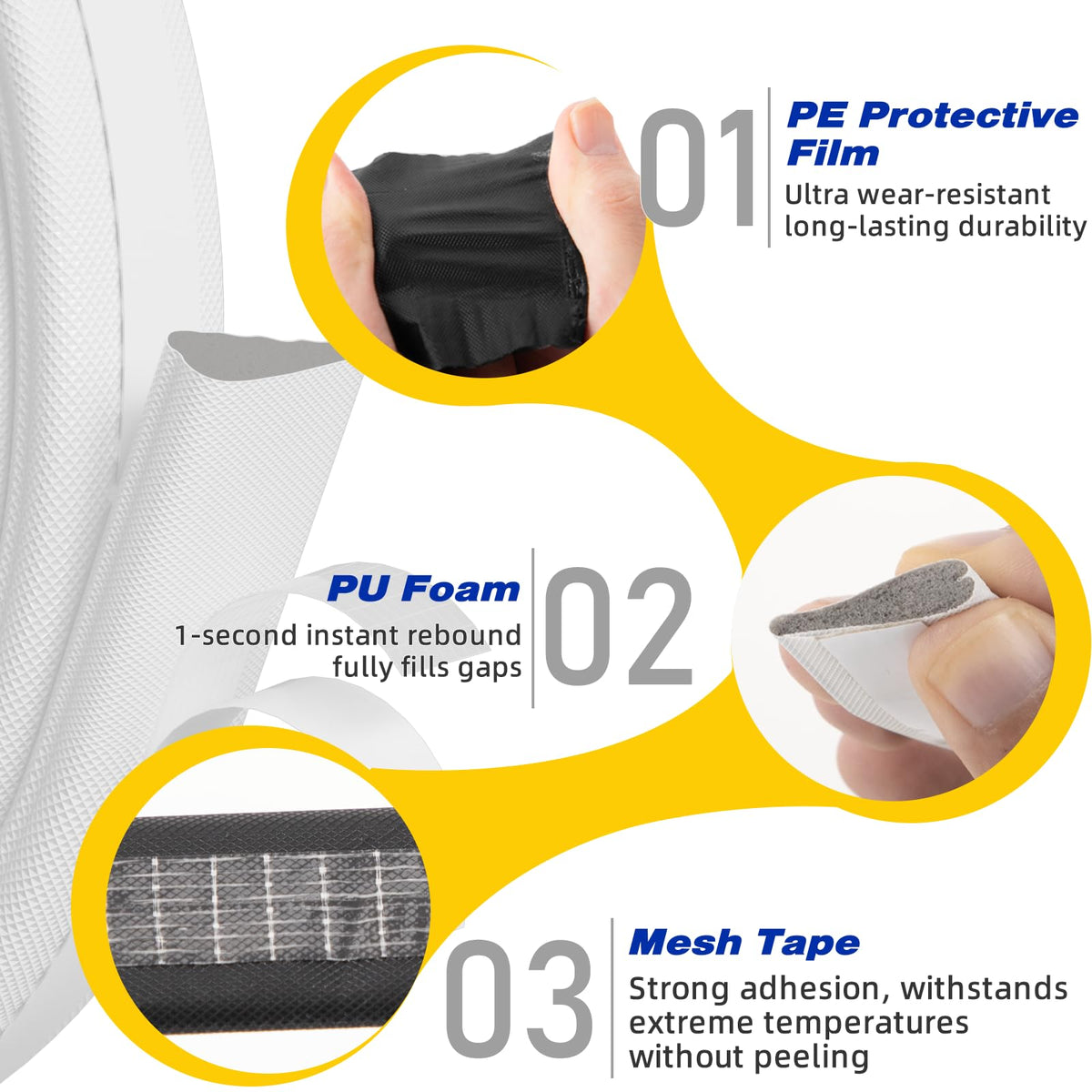 Weather Stripping Door Seal Strip for Door Frame,Winter Window Insulation