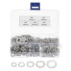 700pcs External Tooth Washers Assortment Kit, Steel Zinc Finish External Serrated Washer M3/M4/M5/M6/M8 - for Mechanical Equipment Fasteners