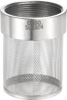 2 Inch 304 Stainless Steel Filter Cover, Hose Inlet Suction Strainer Filter, Connected to DN50 2" PVC Water Pipe to Reduce Solid Entry (87mm Length, 58mm Thread Dia)