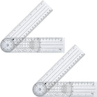 2 Pcs Plastic Goniometer Quick Protractor Clear Angle Finder Ruler with 7 Inch Arm Angle Measurement Tool for School Office Measuring Drawing Woodworking Designers Architects Students Work