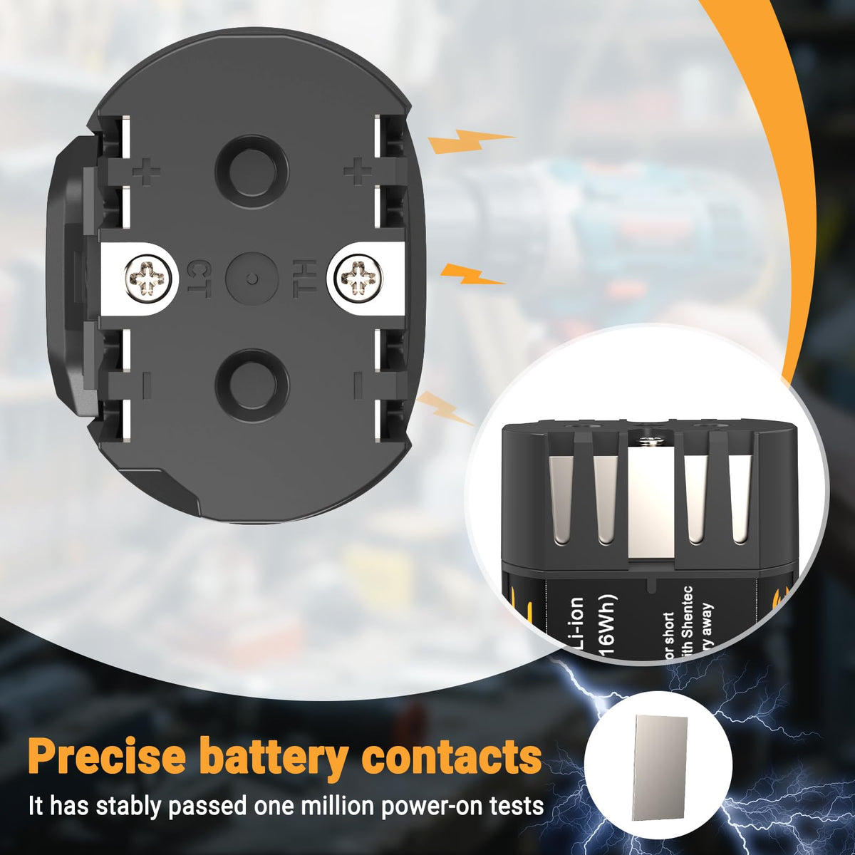 LinkMejor 2.0Ah 8V Bateria kitCompatível com DEWALT DCB080