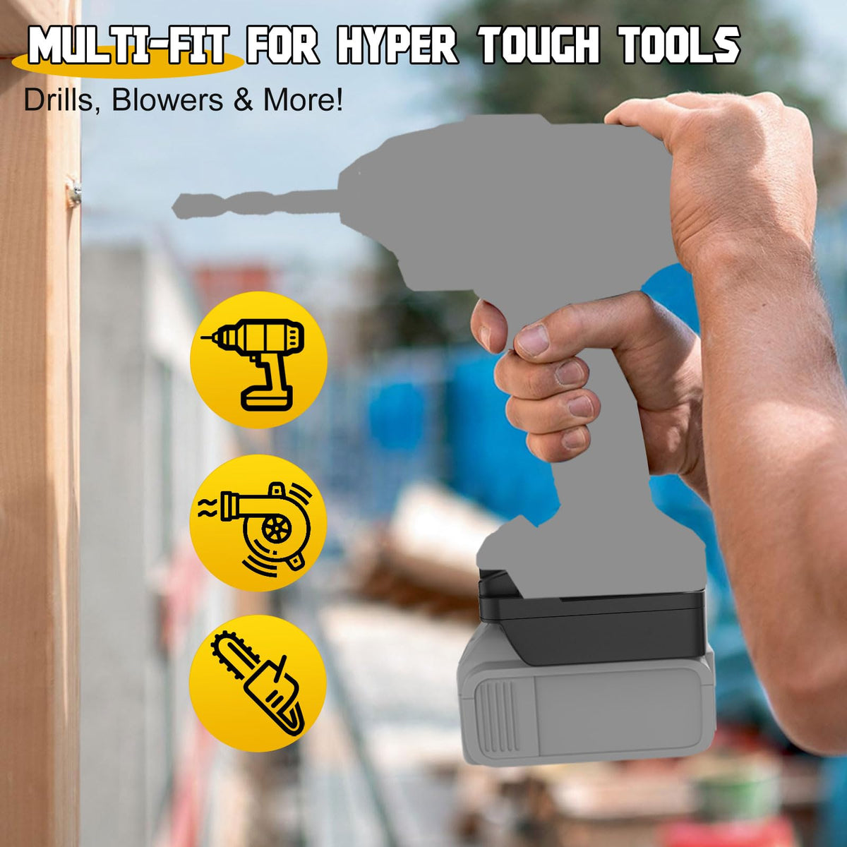 LinkMejor Battery Adapter Compatible for Dewalt 20V Battery (Not Included)