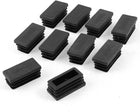Plastic Rectangle Blanking End Caps Tube Inserts 20mmx40mm 10 Pcs