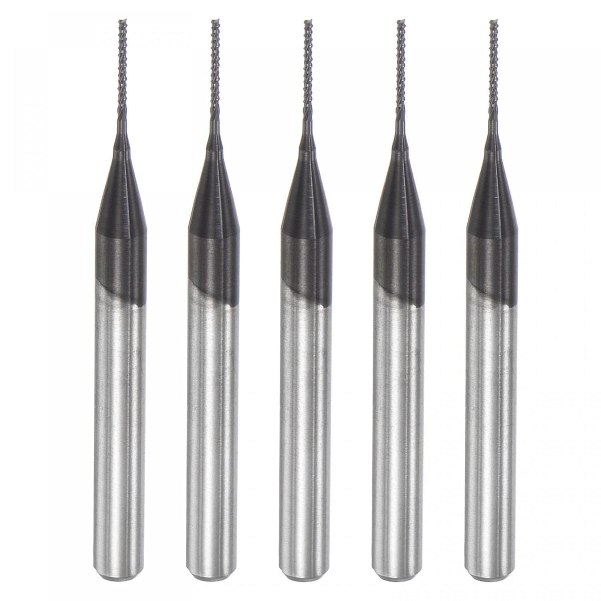 End Mill CNC Router Bits, 0.6mm x 5.5mm 1/8" Shank Diamond Film Coated Carbide Engraving Bit Milling Cutter Right Hand for PCB Plastic Fiber Wood 5pcs