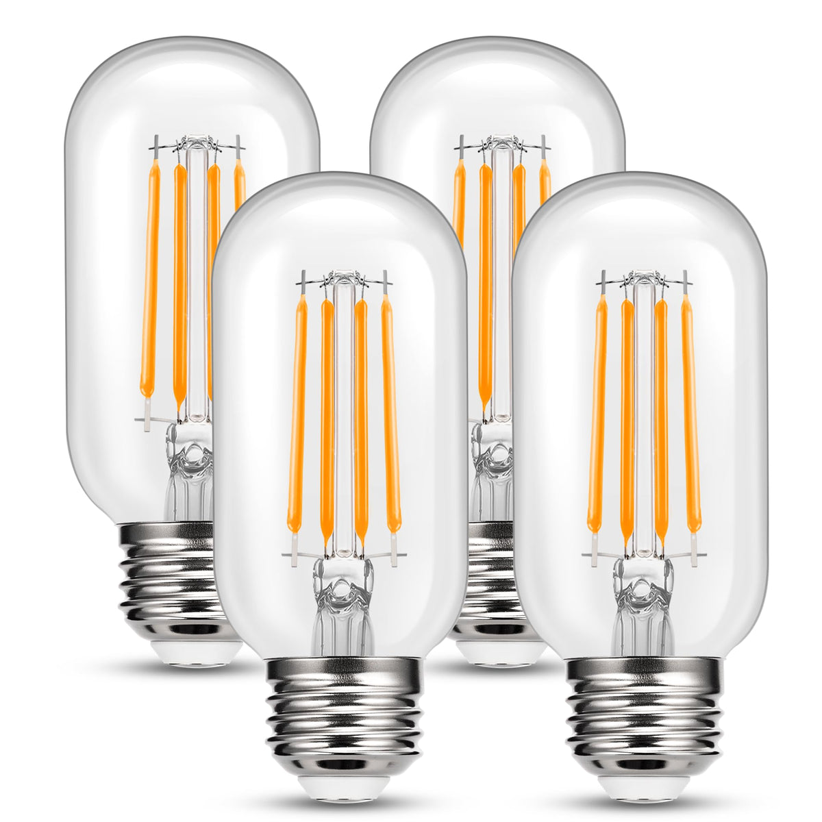 LinkMejor T45 4W LED Edison Glühbirnen E26 Fassung 40W Äquivalent mit klarem Glas