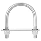 Round U-Bolts, 4 Sets 91mm(3.58") Inner Width 127mm Length M12 304 Stainless Steel U Clamp Bolt with Nuts and Plates, for Boat Trailer
