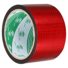 LinkMejor Washi Prism Tape 2.4 Inch x 55 Yards Holographic Metalized Reflective Tape for Holiday Packaging and Decoration, DIY and Art Craft (Red)