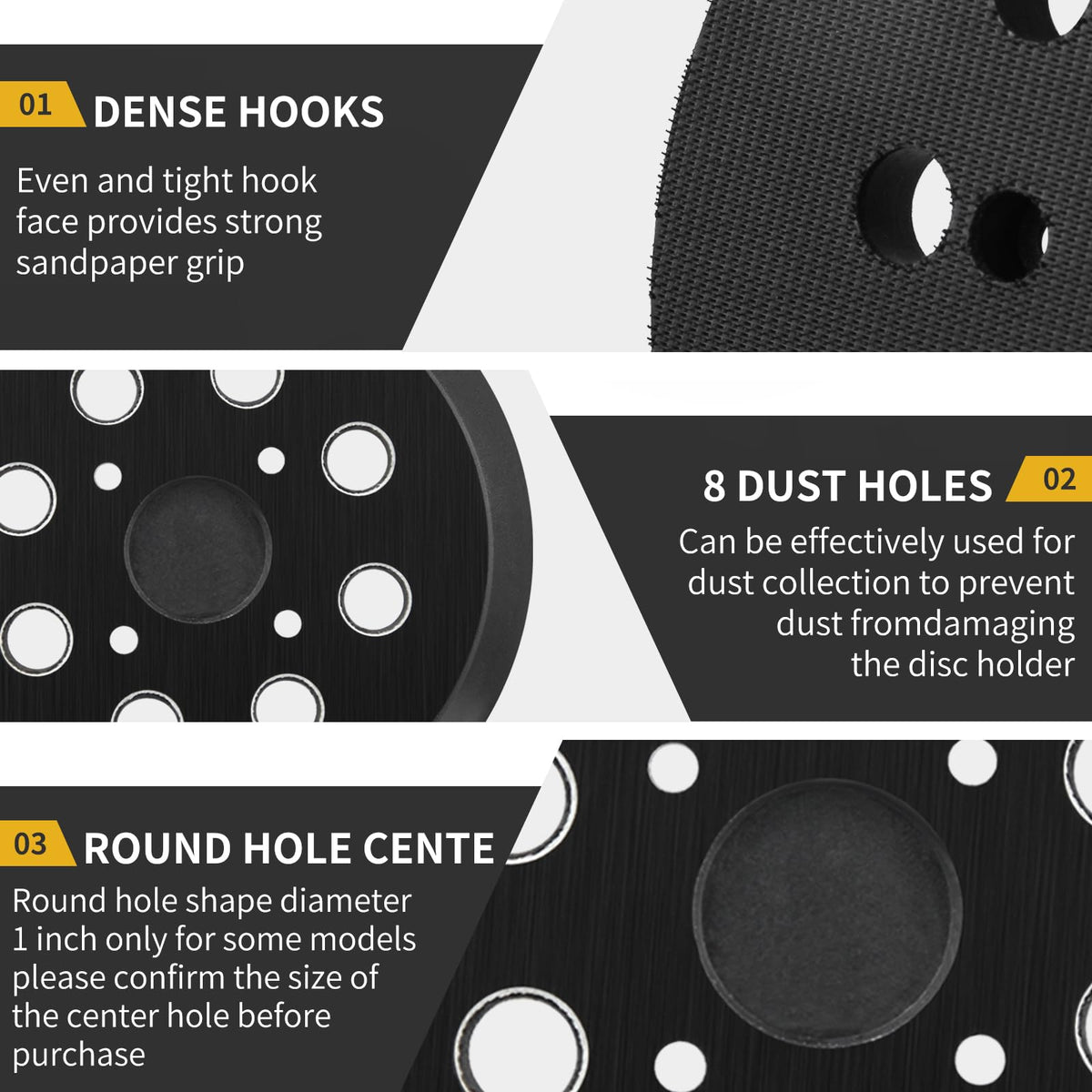 Reemplazo de almohada orbital para LinkMejor Orbital Sander, paquete de 2 unidades para Milwaukee