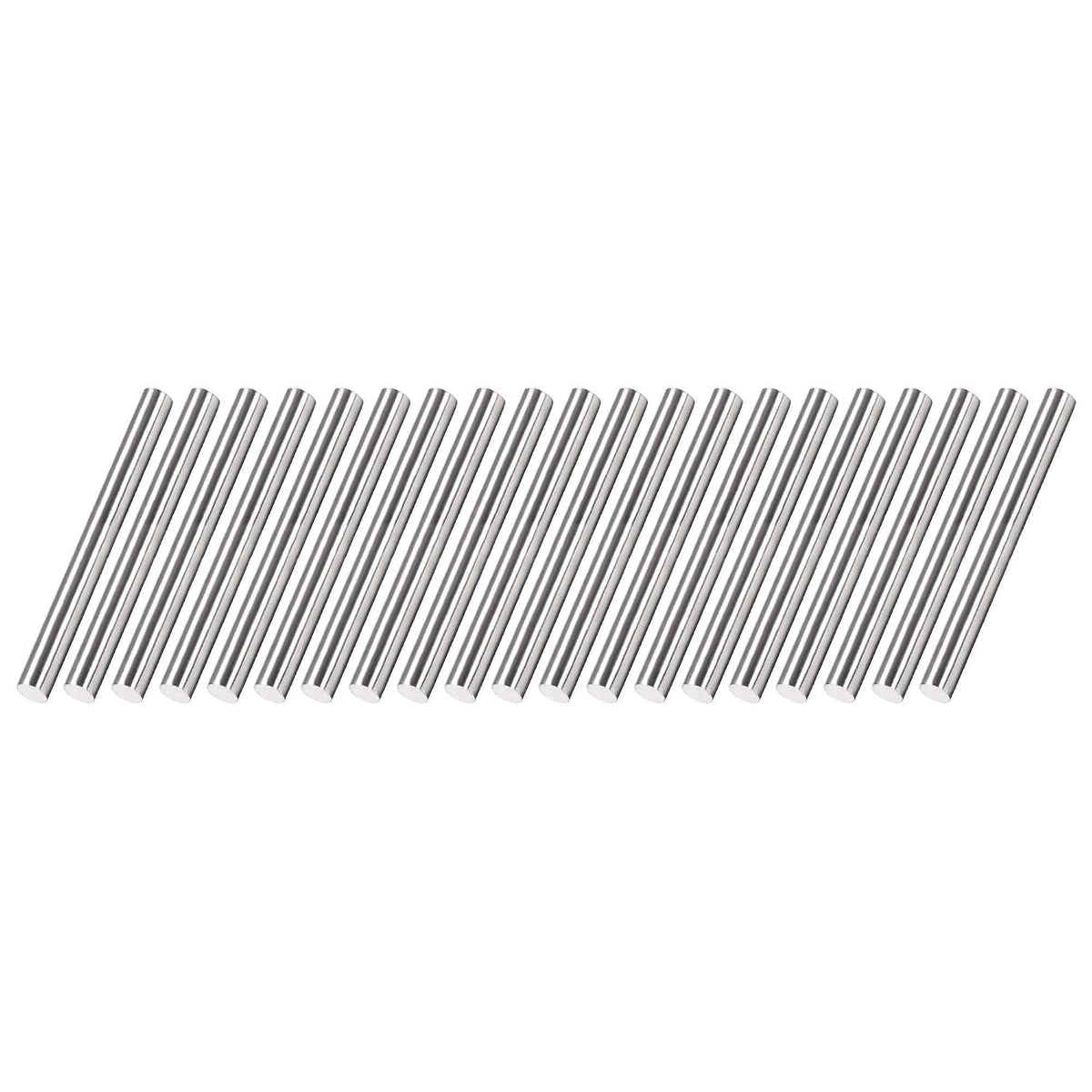 5mm x 50mm 304 Stainless Steel Solid Round Rod for DIY Craft - 20pcs