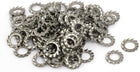 6mm Inner Dia 304 Stainless Steel External Serrated Lock Washer Gray 100pcs
