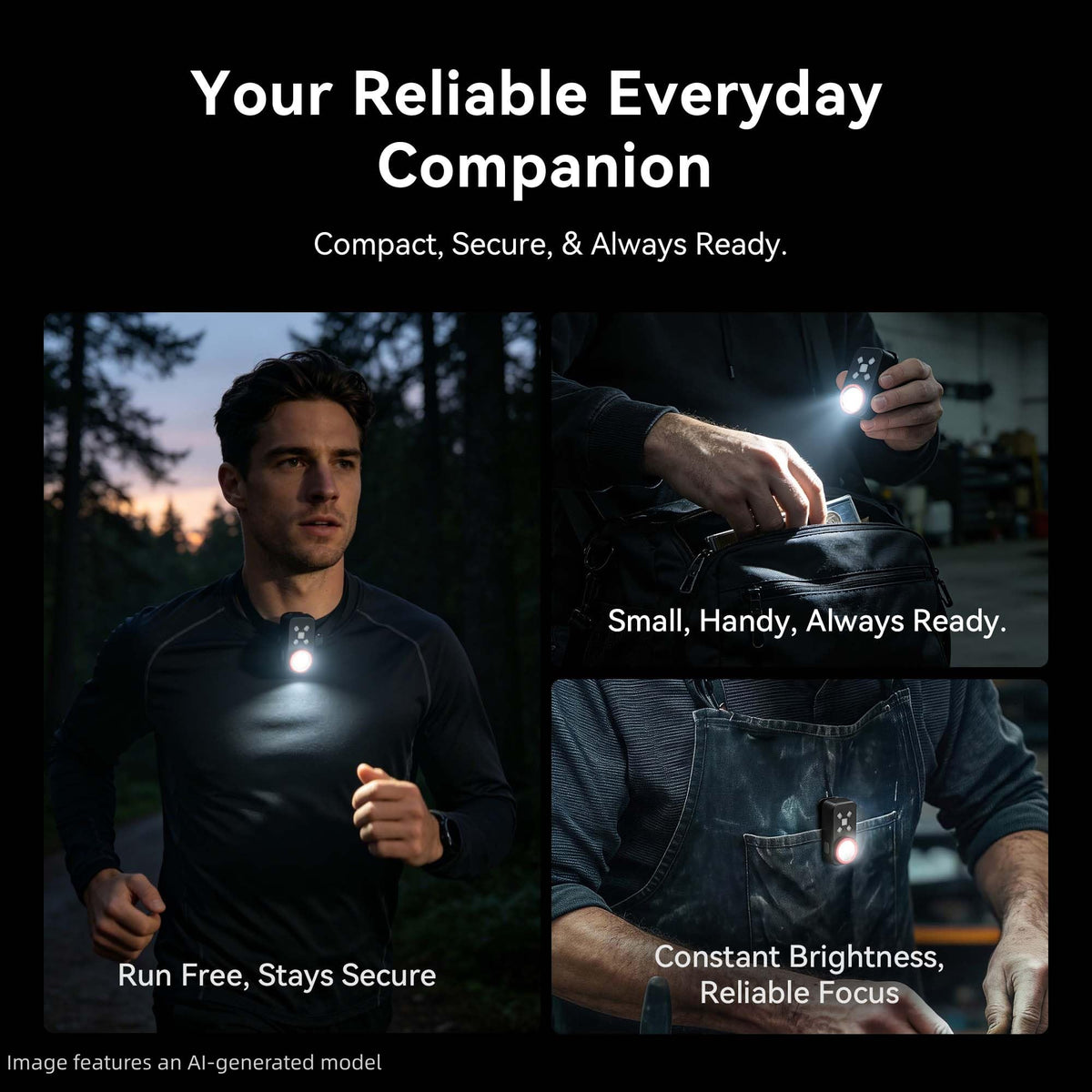 LinkMejor 800 Lumen EDC Flashlight Oplaadbaar, Clip Op Flashlight