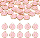 LinkMejor 52pcs Letter Charm, Enamel Letter Pendants, Alphabet C Pendants Double Sided Beads Charm for DIY Bracelet Necklace Pendants Earring Jewelry, Pink