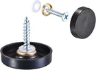 Mirror Screws, 25mm/0.98", 20pcs Decorative Cap Fasteners Cover Nails, Wire Drawing, Black 304 Stainless Steel
