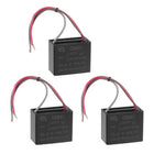 Ceiling Fan Capacitor CBB61 1.5/2.5uF 250V AC 3 Wires Metallized Polypropylene Film Capacitor 38x31x22mm for Electric Fan Pump Motor Generator 3Pcs