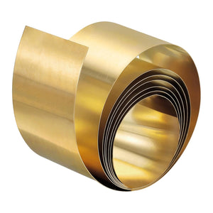 Brass Sheet Roll, 2000mm x 30mm x 0.3mm Brass Foil Roll Brass Strip for Crafts, Electrical Repairs, Grounding