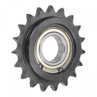 Chain Idler Sprocket, 25mm Bore 1/2" Pitch 19 Tooth Tensioner, Black Oxide Finish C45 Carbon Steel with Insert Single Bearing for ISO 08B Chains