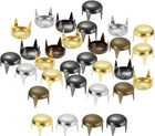 80Pcs Mixed Color Round Dome Rivets, 7mm Brass Spike Studs Spots Punk Rock Nailheads Claw Beads Assorted Kit for DIY Clothes Belt Bag Shoes Bracelet Leather Craft