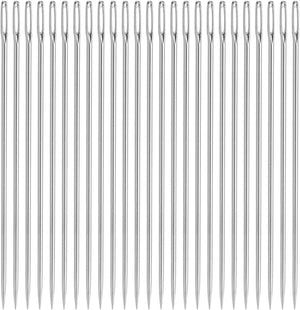 25Pcs Hand Sewing Needles, 2.4 Inch Length Large Eye Stitching Needles Metal Sewing Needle Easy to Thread for Sewing Mending