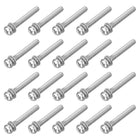 M5 x 40mm 304 Stainless Steel Phillips Pan Head Machine Screws Bolts Combine with Spring Washer and Plain Washers 20Pcs
