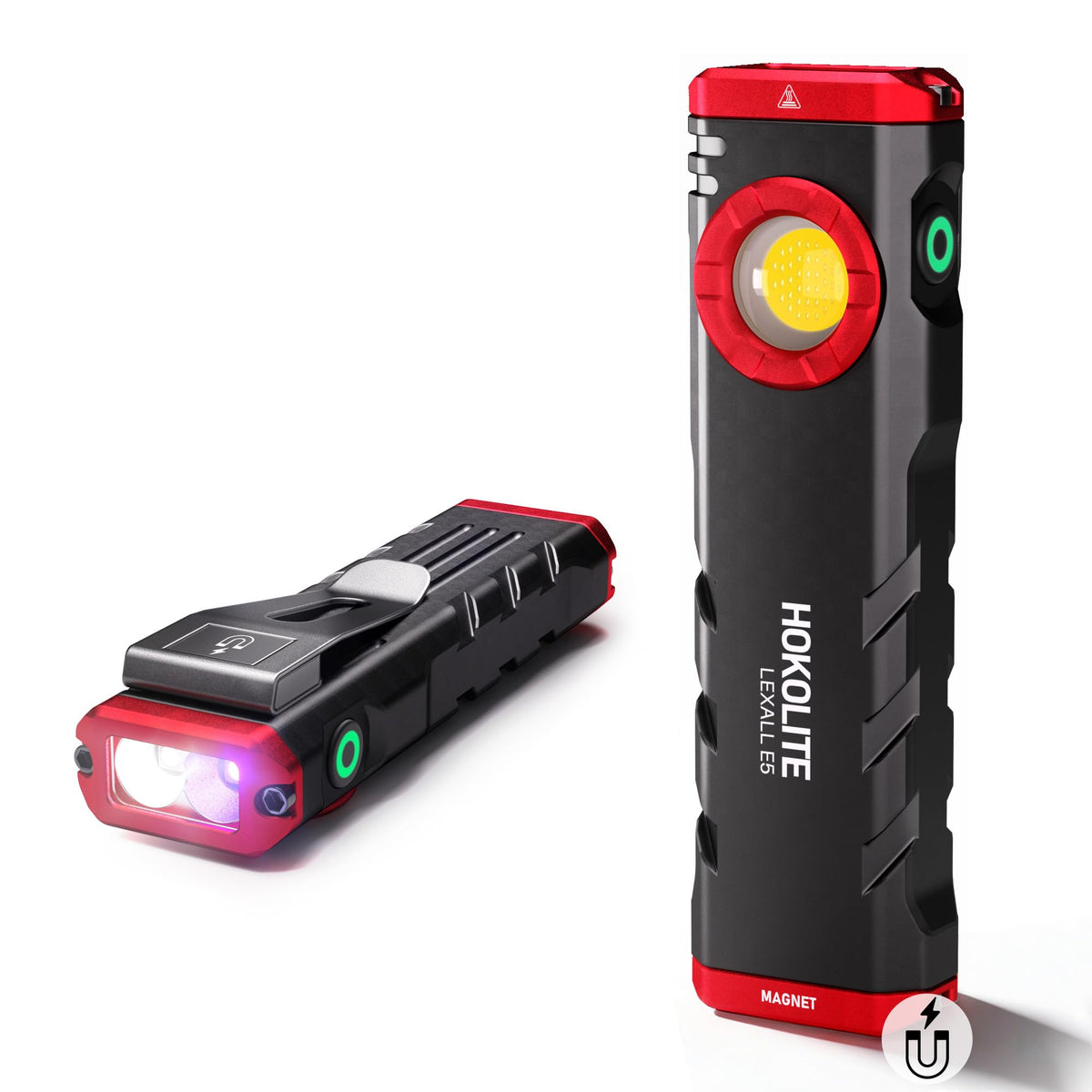 LinkMejor E5 EDC Flashlight con 365nm UV, 1300LM Luminosità, Lampada Portatile Ricaricabile