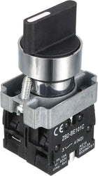 Panel Mounting 3 Position Selector Black Rotary Switch AC240V 3A 2NO