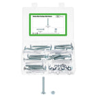 25 Set Carriage Bolts and Nuts Kit, 5/16"-18x2-1/2 Carbon Steel Round Head Square Neck Carriage Bolts Screws and Hex Nuts - Blue White