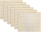 6 Sheets Letter Stickers 0.35" 3D Mini Letter Stickers Metal Self Adhesive Alphabet Labels for Scrapbooking DIY Poster Craft Wall Doors Sign Decor(Silver, Lowercase)